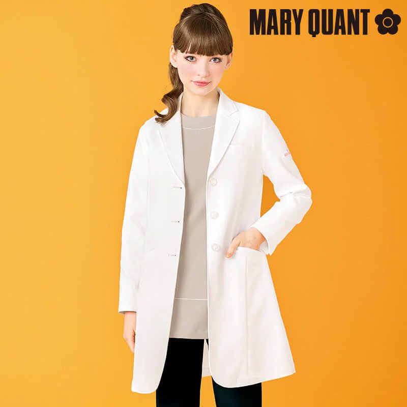 ★<マリークワント>裏地プリント入りストレッチドクターコート: 白衣・ナース服・ナースウェア - 看護師(ナース)の通販ならアンファミエ